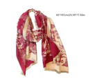 Pashmina Shawls And Wrap Women Warm Shawls And Wraps Winter Floral Scarf Shawl - Gray