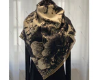 Pashmina Shawls And Wrap Women Warm Shawls And Wraps Winter Floral Scarf Shawl - Gray