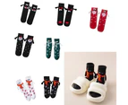 Christmas Magnetic Hand Holding Socks with Cute 3D Doll Stocking for Women Men - Scarf green nude soc