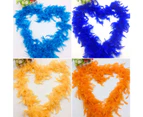 2 Meter Plush Turkey Feather Boa Soft Dyed Fur Feather Trim Stripe for Diy - Red