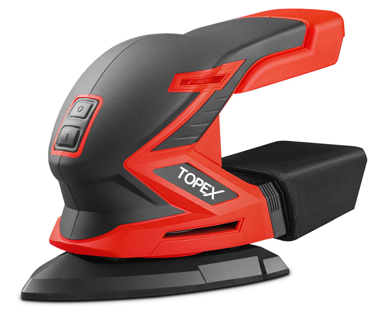 TOPEX 20V Cordless Detail Sander Electric Detail Sander Handheld Sanding Machine Small Triangular Palm Sander with Dust Bag(Battery & Charger not included)