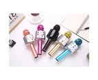 Ws858 Mobile Phone Karaoke Microphone Wireless Bluetooth Capacitor Audio Black Microphone