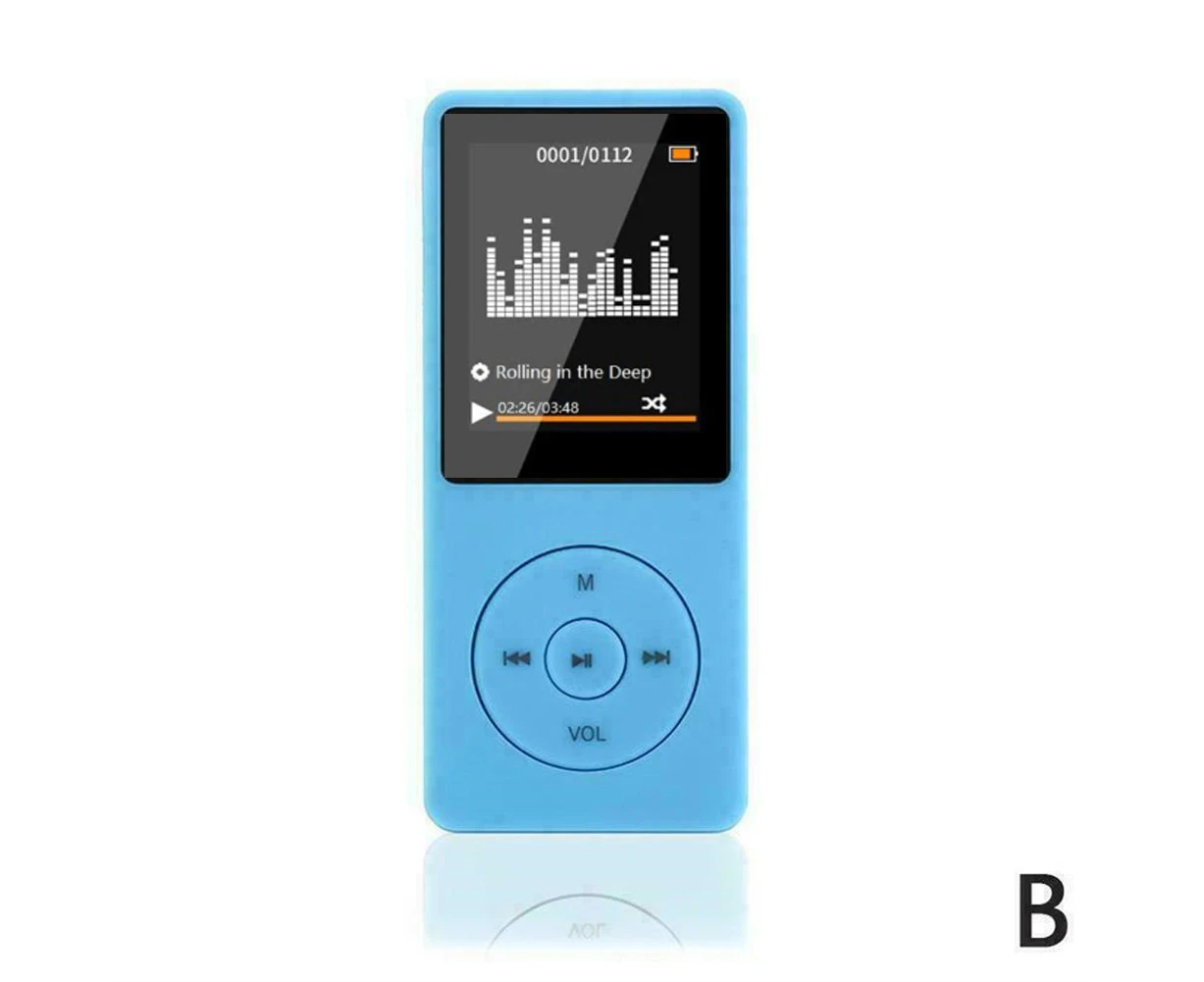 Bluetooth Mp3 Music Player Portable Mp4 Fm Radio External Ultra-thin Student Recording Pen Blue