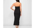 Halter Neck Gathered Midi Dress - Lily Loves