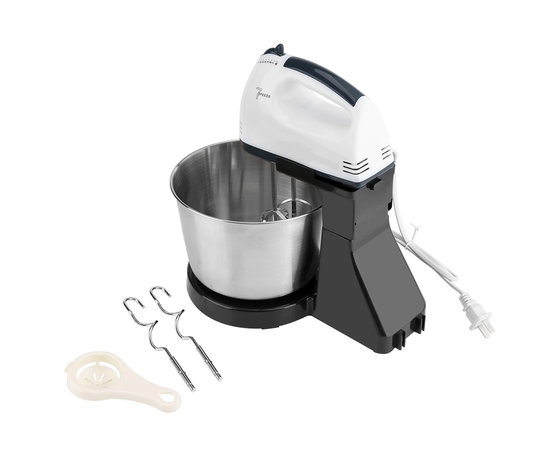 UFAPP Electric 7 Speed Cake Bread Dough Mixer Egg Stand Beater with Bowl  180-350W