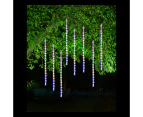 Christmas Solar Rainfall Tube Lights 8pc Multicolour