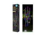 Christmas Solar Rainfall Tube Lights 8pc Multicolour