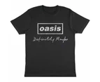 Oasis Definitely Maybe Distressed Text T Shirt