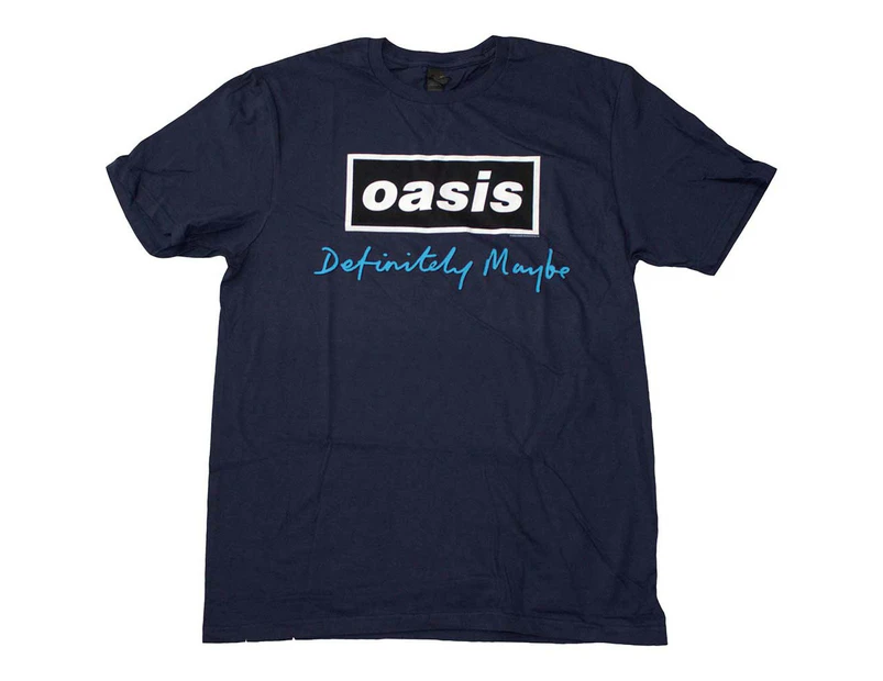 Oasis | Official Band T-Shirt | Definitely Maybe Text Logo