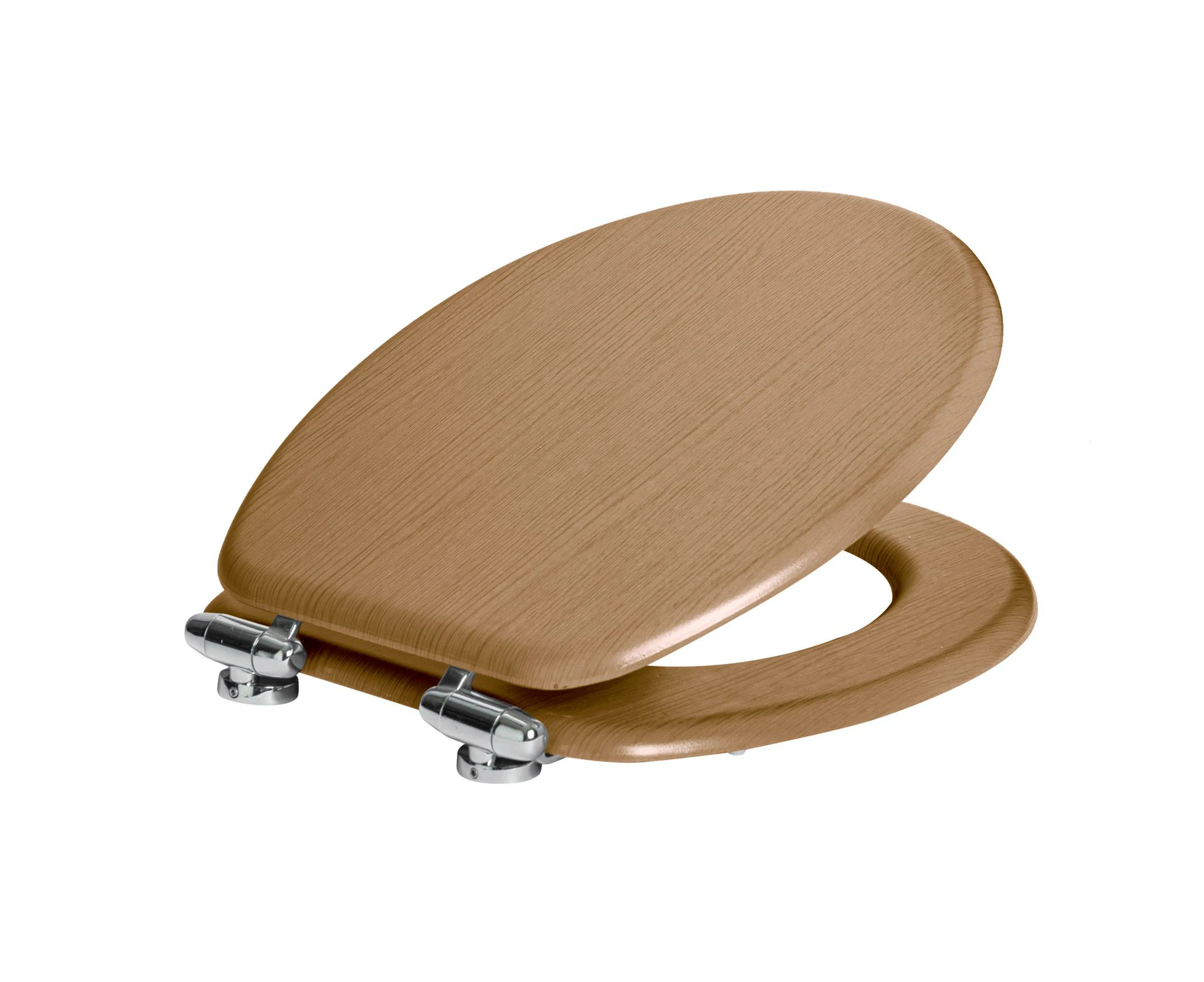 Harbour Housewares Soft Close Wooden Toilet Seat - Dark Oak