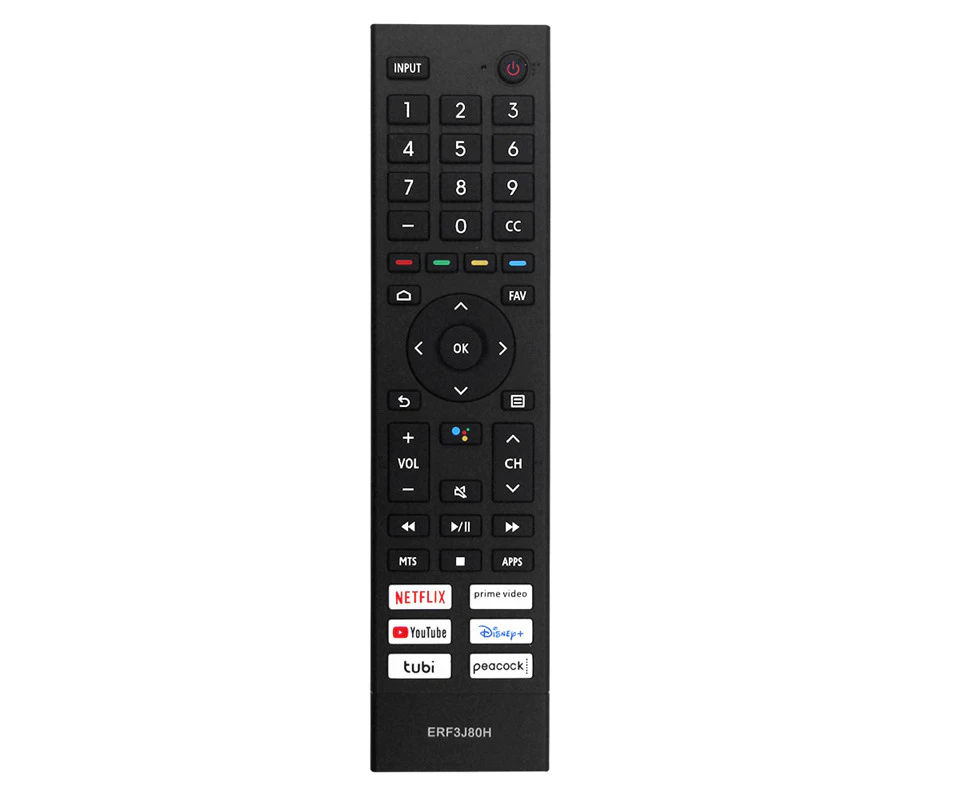 Replace ERF3J80H Universal Remote for All Hisense 4K UHD Android Smart TV A6G U6G U8G 75A6G 70A6G 43A6G 55U68G