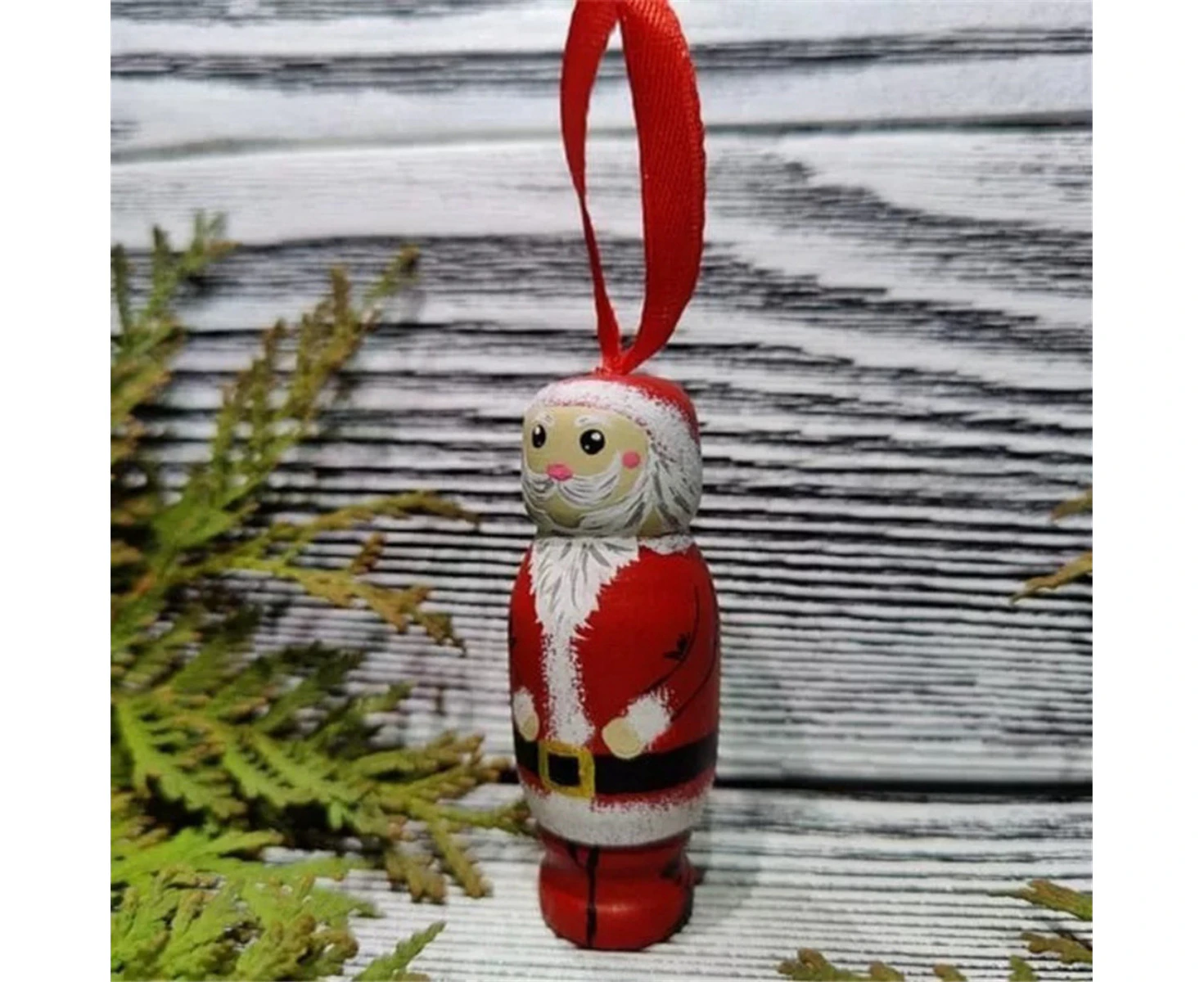 New Funny Santa Claus Pendant, Christmas Ornaments, Christmas Tree Decorations, Funny Wooden Standing Santa Claus B