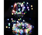 LED Solar Fairy Lights Outdoor Solar Fairy Lights,12M 120LED Copper Wire Fairy Lights, Waterproof 2 Pack Colorful