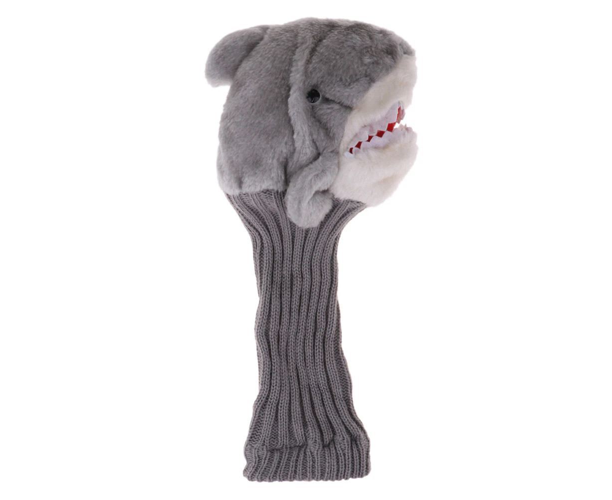 Grey Knitted Golf Club Head Covers Fit for Driver Wood (460Cc) Fairway Wood and Hybrid