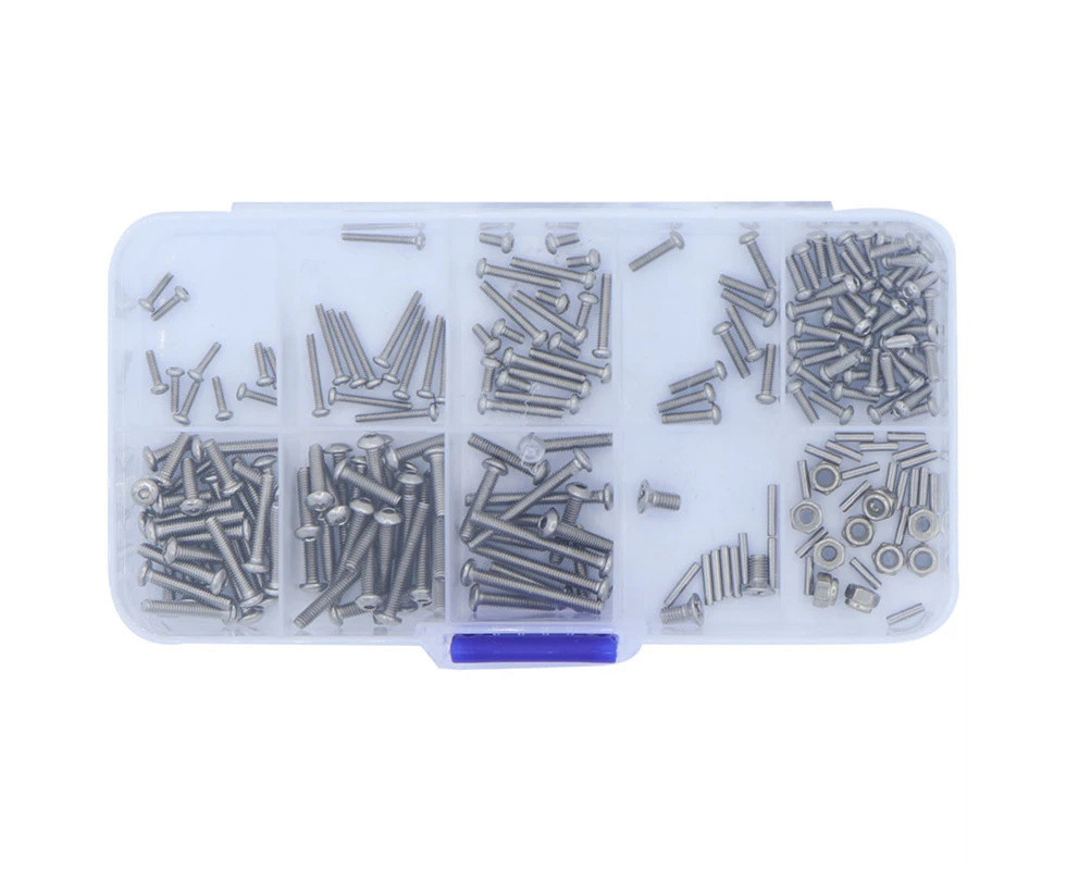 M1.6 M2 M2.5 Grade 12.9 Stainless Steel Hex Screws Nuts Hardware Kit for Traxxas TRX4M 1/18 RC Crawler Car Upgrade Parts