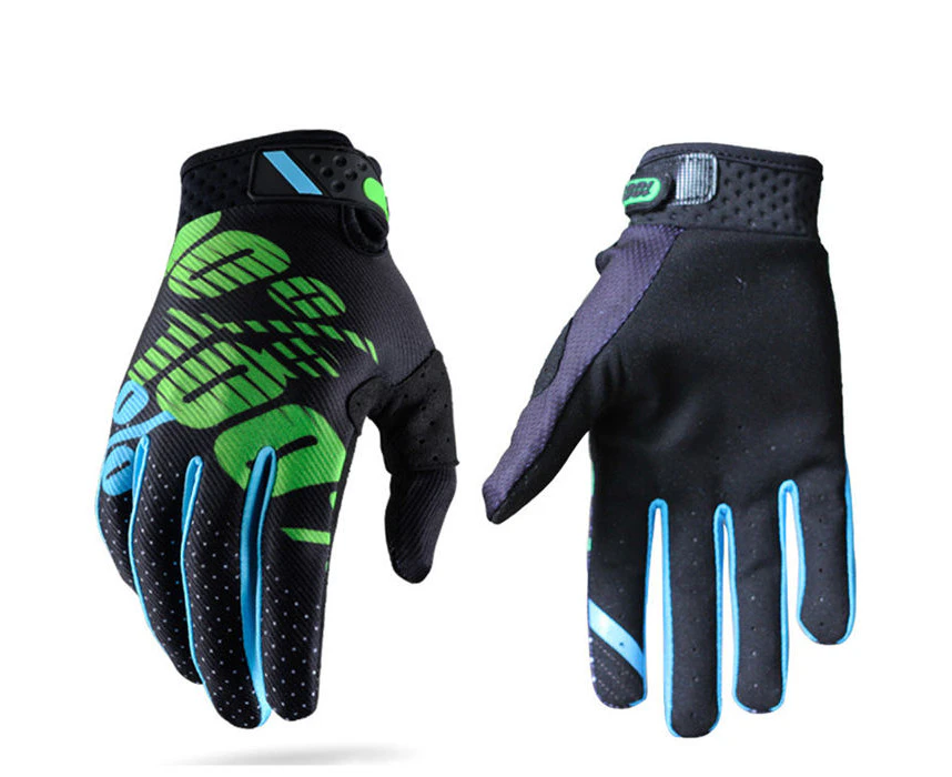 Winmax Motorcycle Gloves for Men and Women Full Finger Touchscreen Motorbike Gloves-Green Black-LYX-08168