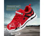 Boys Girls Shoes Kids Lightweight Breathable Running Sneakers Children Athletic Sport Tennis Walking Shoes-Red