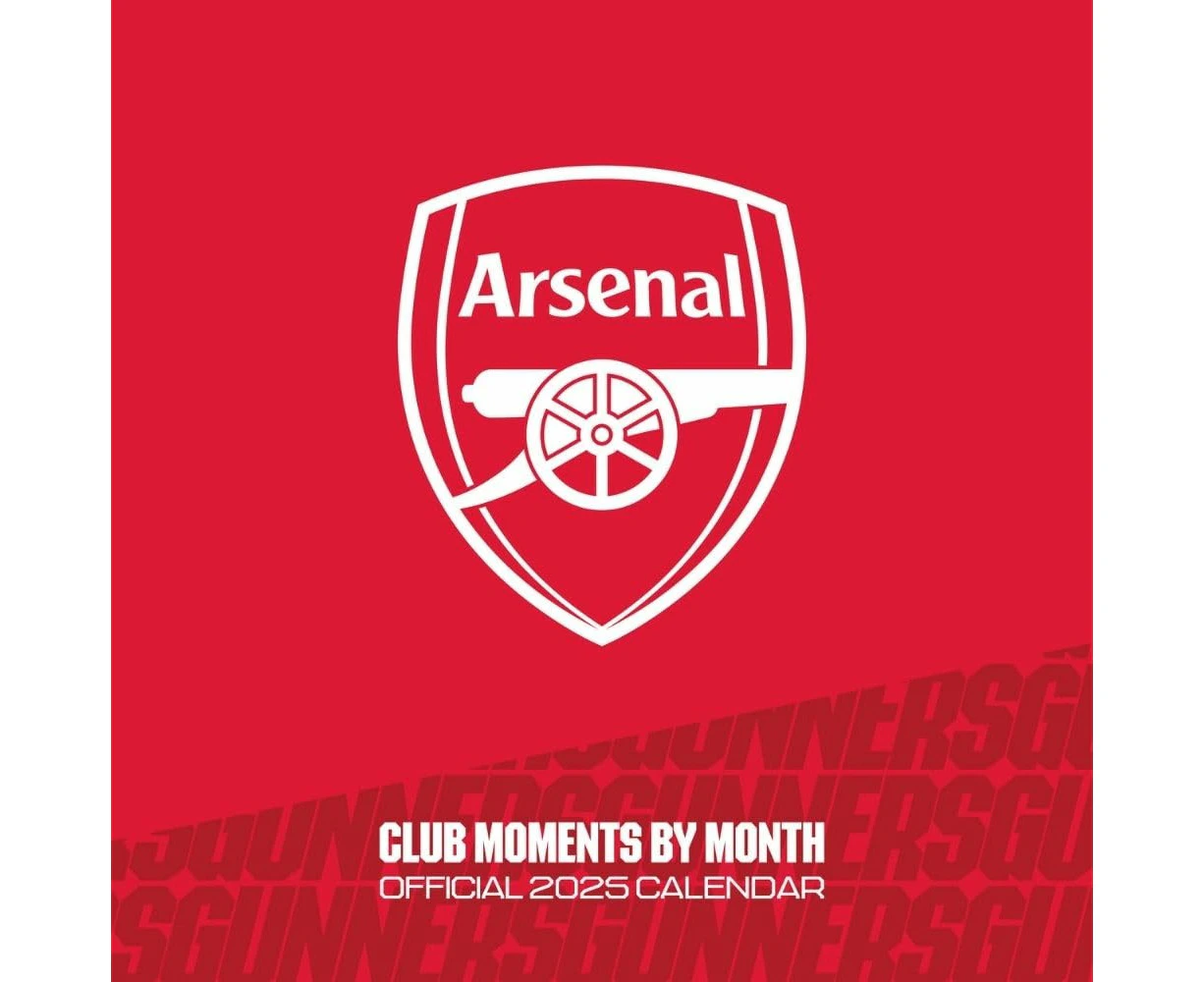 Arsenal FC Legends 2025 Square Wall Calendar (Red/Blue/Gold) - TA12345