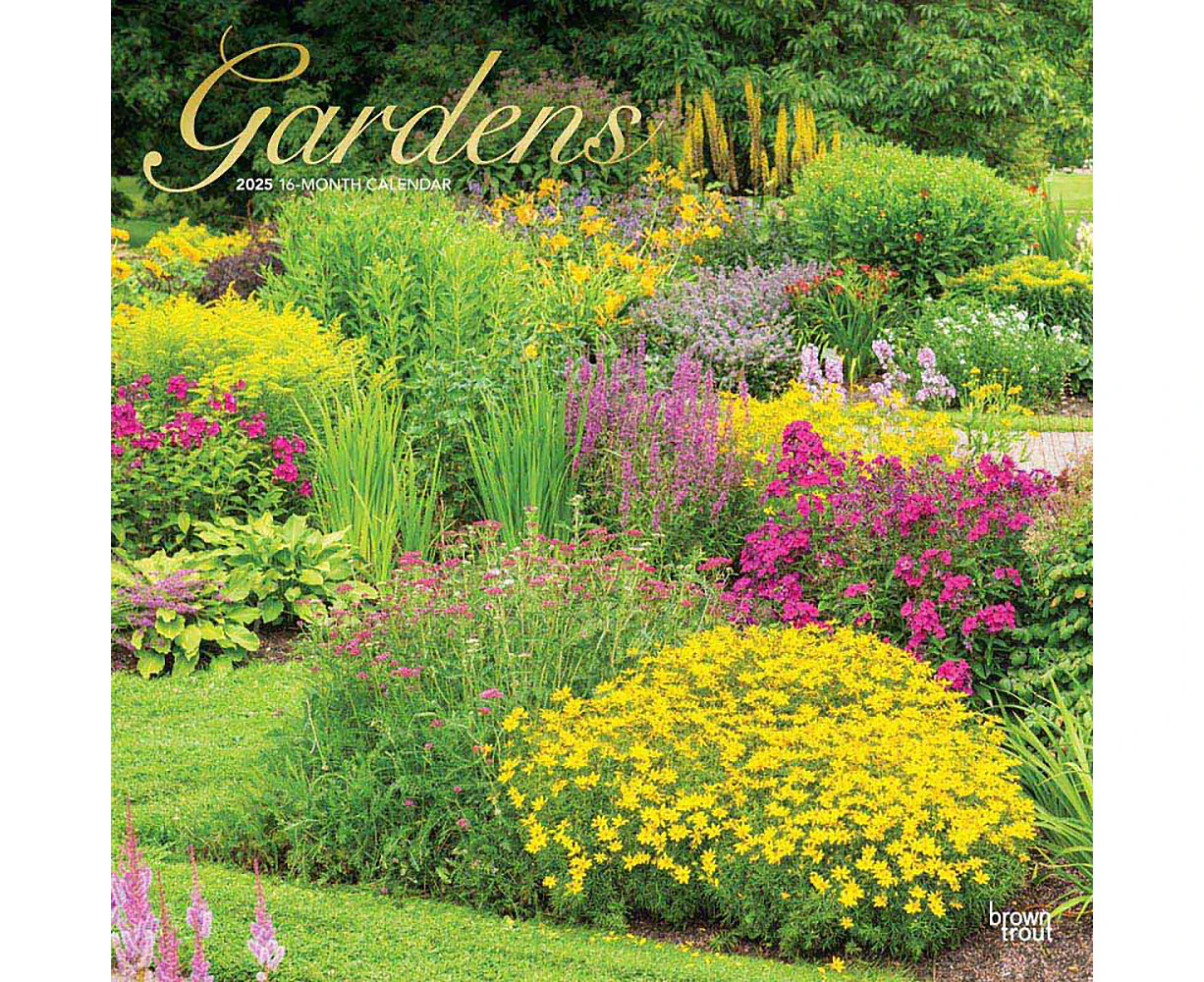 2025 Calendar Gardens 16-Month Square Wall Browntrout BT74829