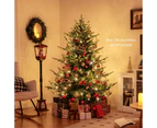 Costway 1.8M Artificial Christmas Tree PE & PVC Mixed Leaves 778 Tips w/240 Warm White LED Lights Holiday Christmas Tree Multicolor