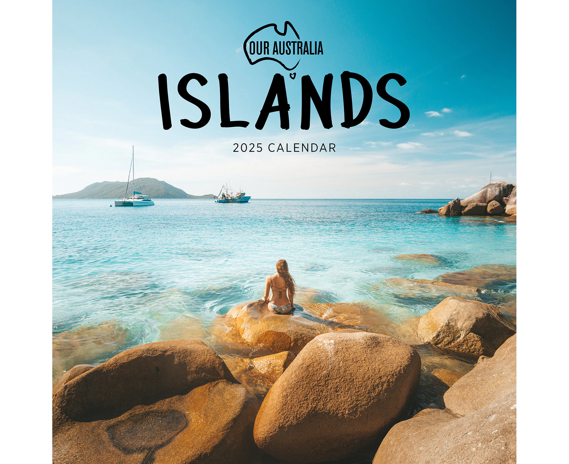 2025 Calendar Our Australia Islands Square Wall Paper Pocket COB14