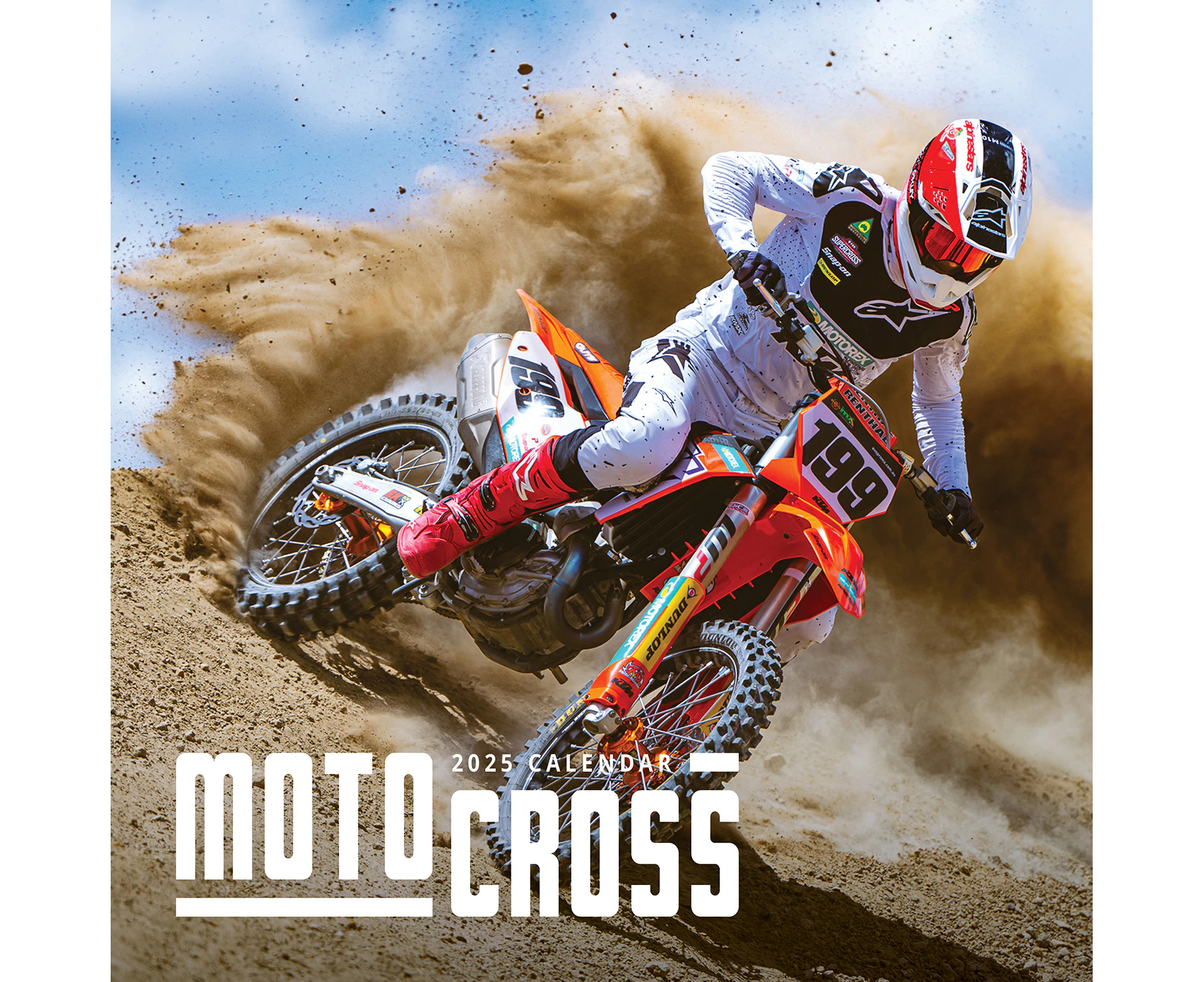 2025 Calendar Motocross Square Wall Paper Pocket CSB10