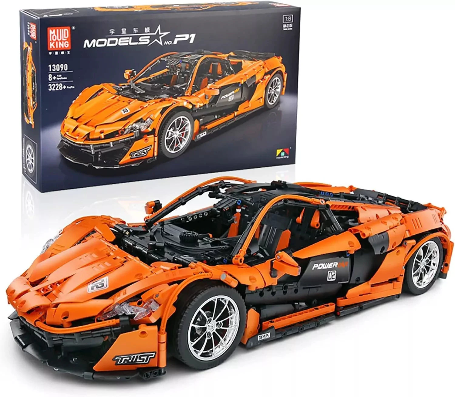 Mould King 13090 Sports Car Hypercar P1 Building Blocks Kit 3228 Pcs 1:8 Scale