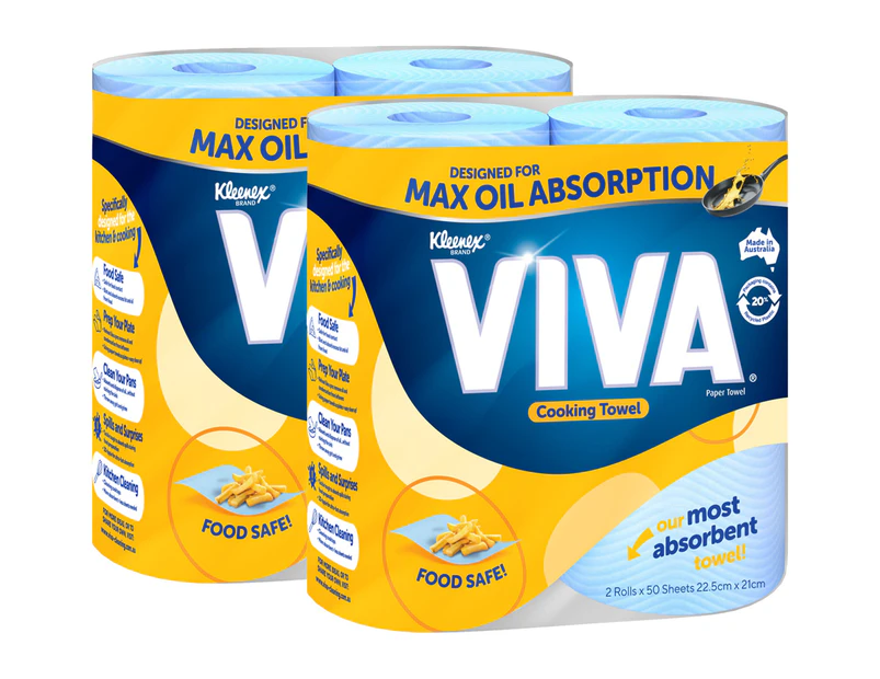 2 x 2pk VIVA Cooking Paper Towels