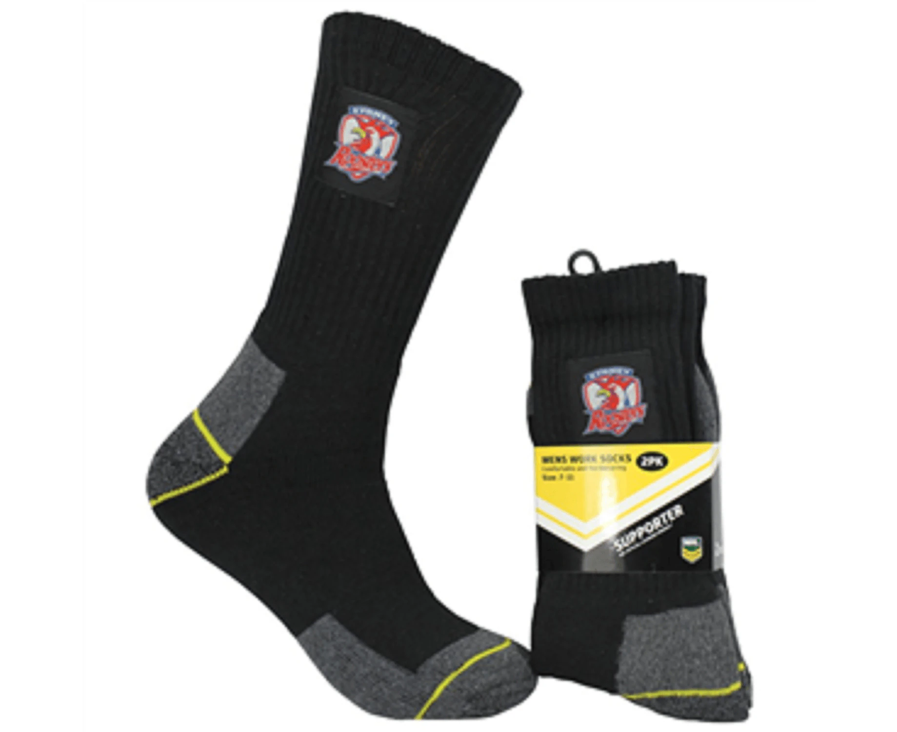 Sydney Roosters Work Socks - 2 Pack