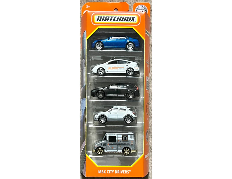 Matchbox Car Collection 5-Pack 2022 Mix 5 Vehicle - MBX City Drivers