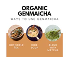 Teafy Organic Genmaicha with roasted brown rice, Japanese Green Tea, JAS and USDA Certified Organic Loose Leaf Roasted Rice Tea 100g