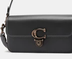 Coach Studio Glove Tanned Leather Mini Baguette Bag - Black