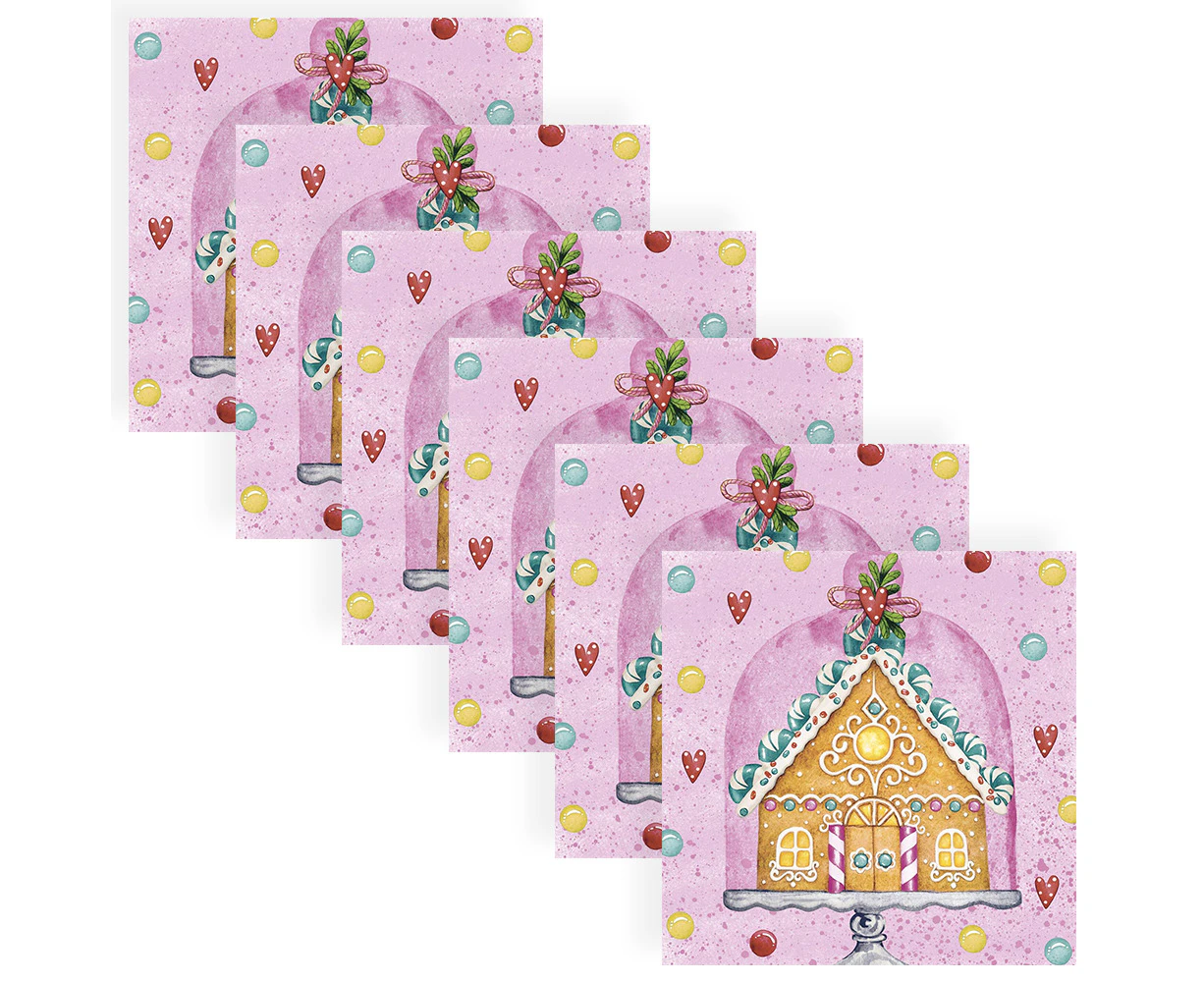 120pc Paper+Design Luncheon 3-Ply Napkin Tissue 33x33cm Gingerbread House