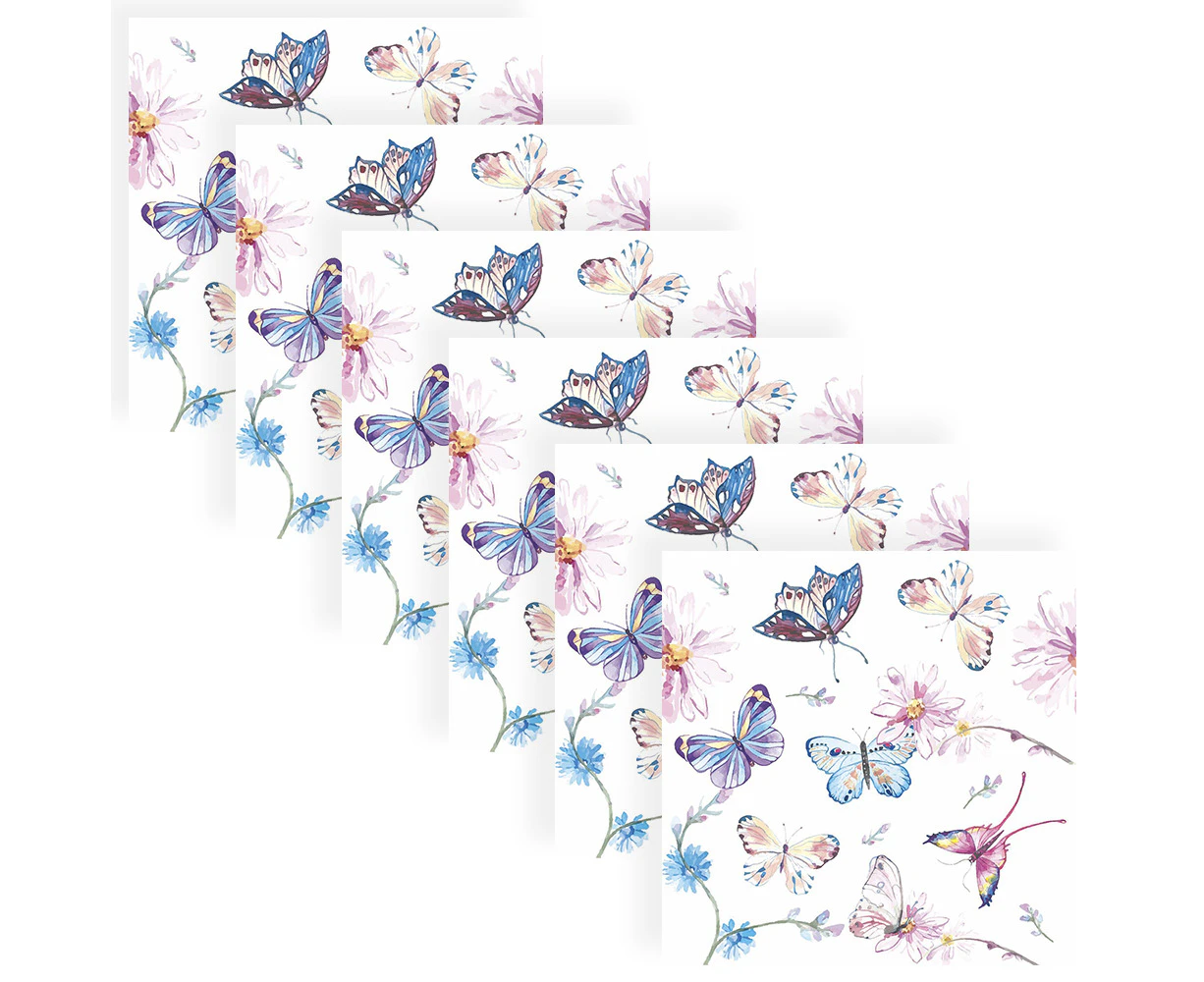 120pc Paper+Design Luncheon 3-Ply Napkin Party Tissue 33x33cm Butterflies