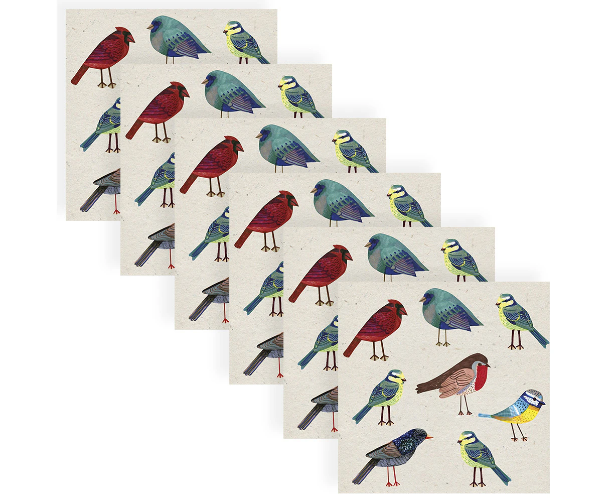 120pc Paper+Design Luncheon 3-Ply Napkin Party Tissue Square 33x33cm Birds