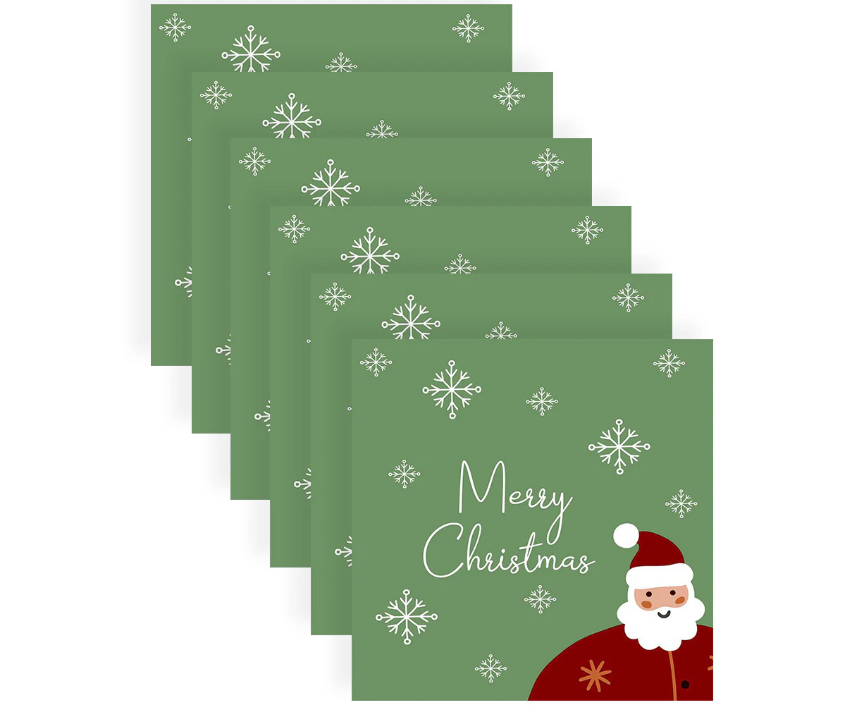 120pc Paper+Design Luncheon 3-Ply Napkin Party Tissue 33x33cm Funky Santa