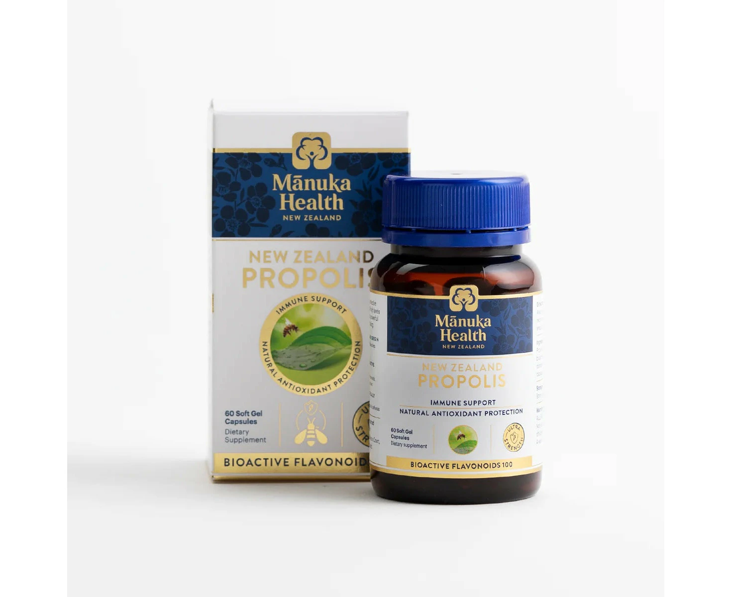 Manuka Health Ultra Strength BIO100 New Zealand Propolis 60 Capsules