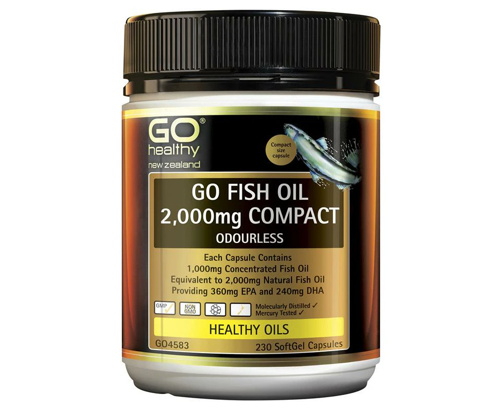 GO Healthy Go Fish Oil 2000mg Compact 230 Capsules