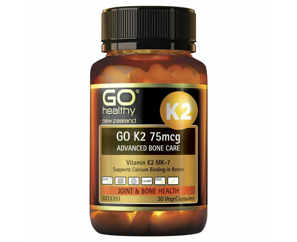 GO Healthy Go K2 75mcg 30 Vege Capsules