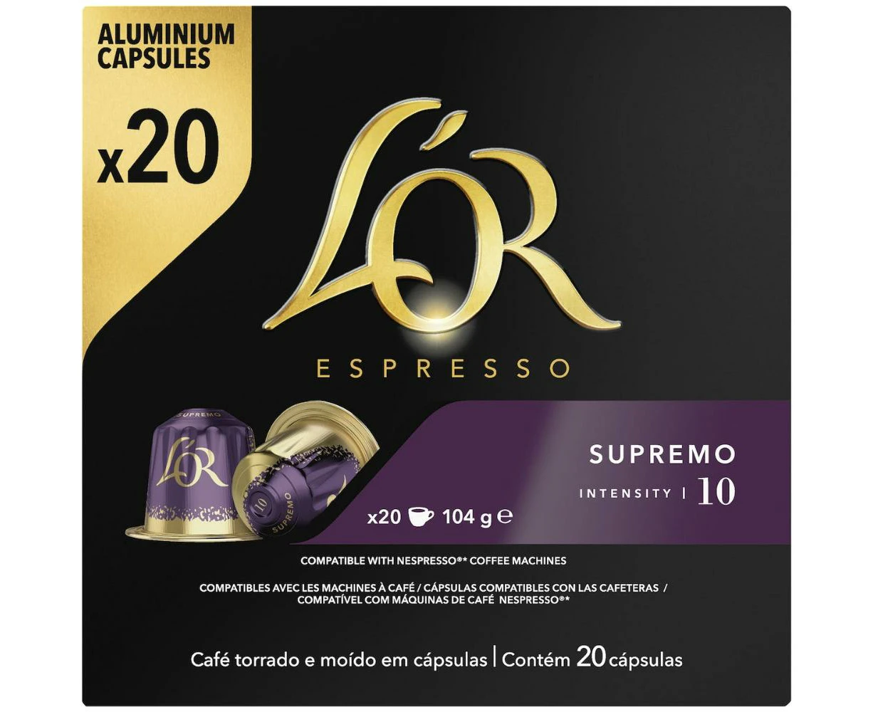 L'or Espresso Supremo Coffee Capsules 20 Pack