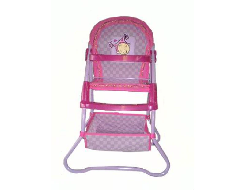 Deluxe Pink Doll High Chair