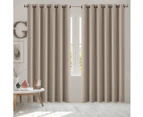 2x Blockout Curtains Panels 3 Layers Eyelet Room Darkening Multi-Size