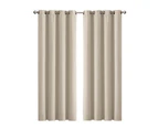 2x Blockout Curtains Panels 3 Layers Eyelet Room Darkening Multi-Size