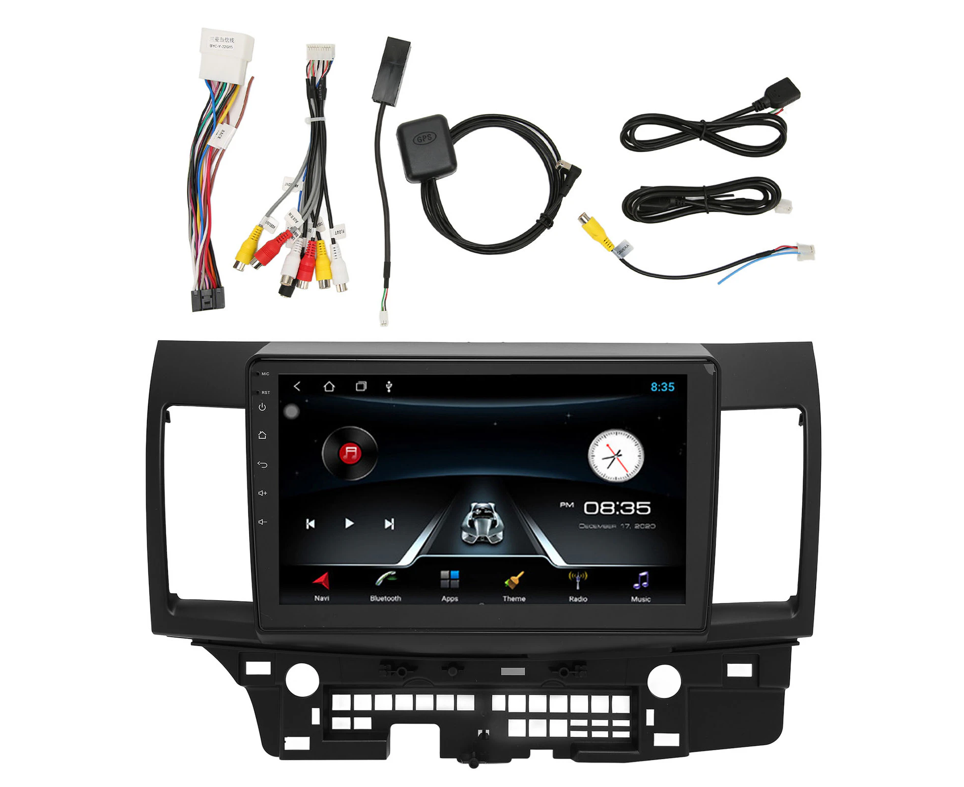 Bluetooth Car Stereo Navigator Built In Gps Hands Free Big Screen Multifunction Double Din Car Radio For Mitsubishi Wing