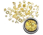 120Pcs Nail Sequin Hollow Sticker Clock Snowflake Manicure Tool #01