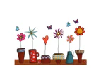 Pvc Wall Sticker Flower Butterfly Diy Art Decal Children Baby Room Window Decoration Removable