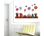 Pvc Wall Sticker Flower Butterfly Diy Art Decal Children Baby Room Window Decoration Removable