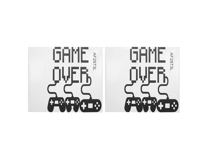 Game Over English Letter Pattern Wall Sticker Diy Wall Decal Home Decoration