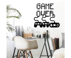 Game Over English Letter Pattern Wall Sticker Diy Wall Decal Home Decoration