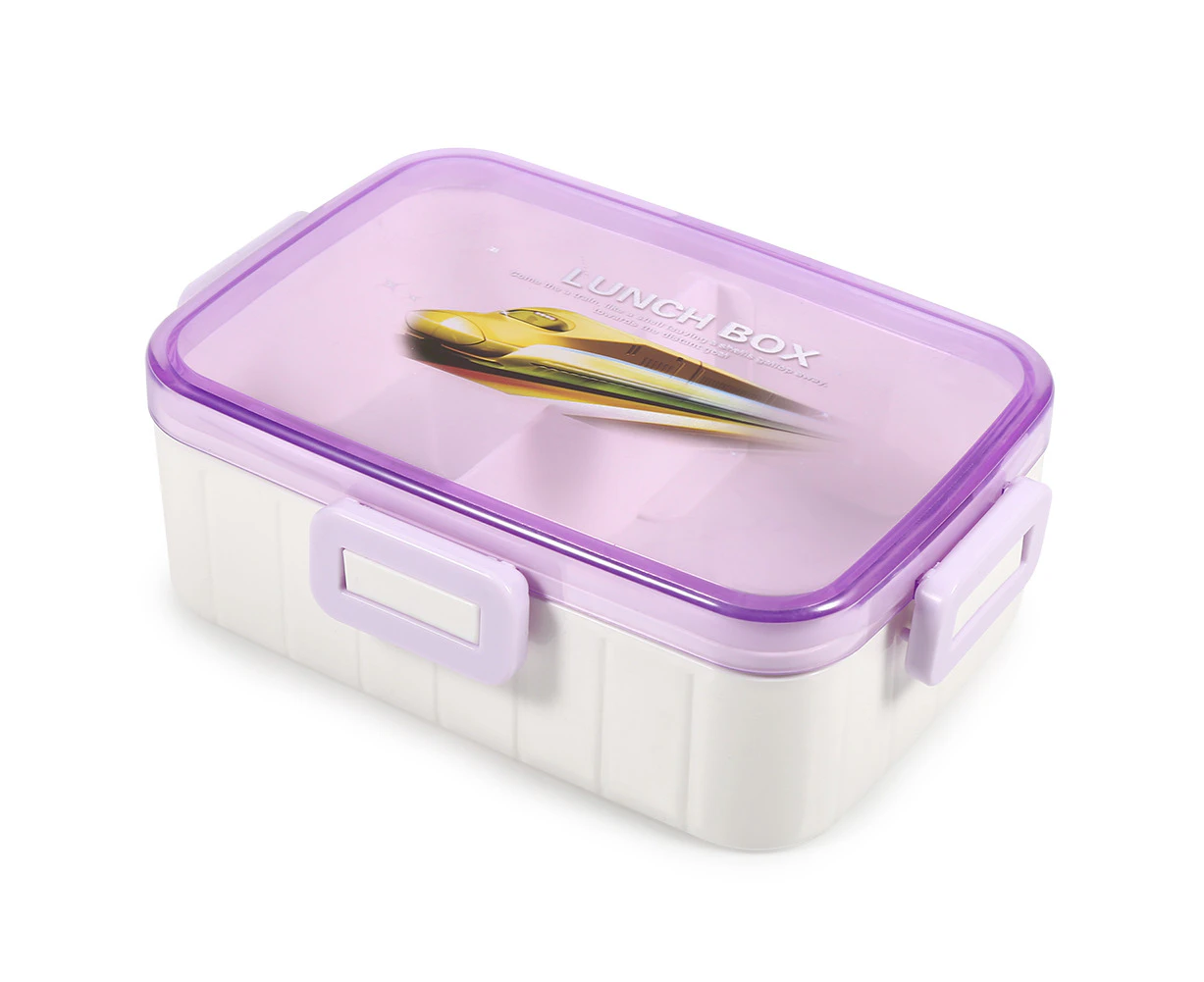 Pp Material Lunch Box Portable Food Container Carrier For Students #Purple Color Size L